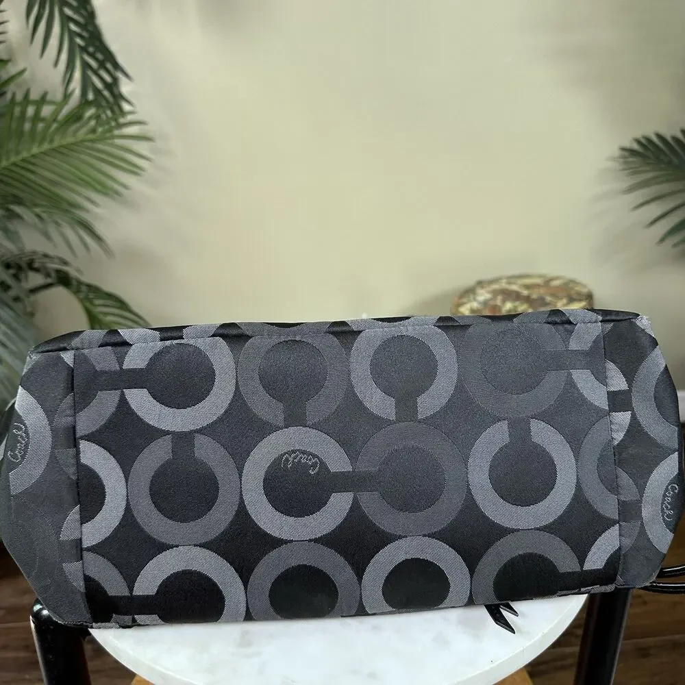 Coach Large Organizer Tote or Baby Bag Student Patent Logo Shoulder G1068